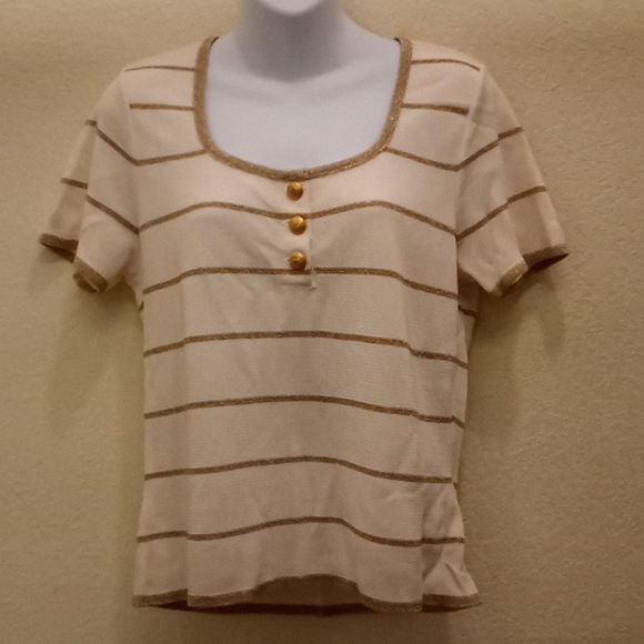 Cache Cream & Gold Top - Picture 3 of 9